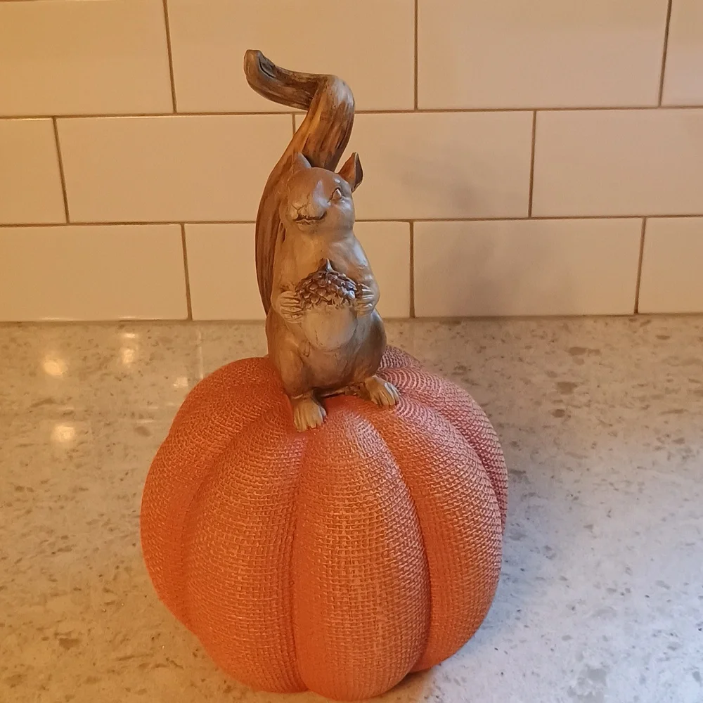 Martha Stewart Fall Squirrel Pumpkin Decor
